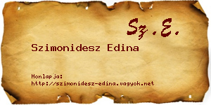 Szimonidesz Edina névjegykártya