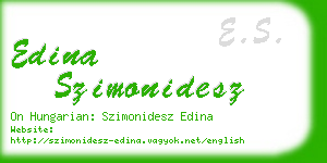 edina szimonidesz business card